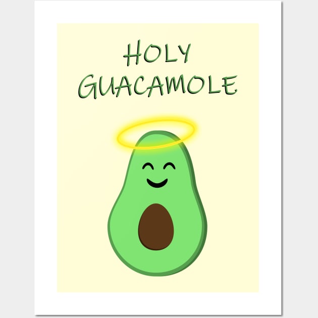 Holy Guacamole cute avocado Wall Art by RandomSorcery